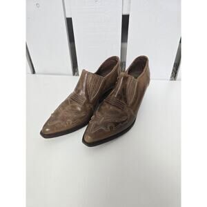Guess by Georges Marciano Western Ankle Leather Cowgirl Boots Size 5.5 B Spain